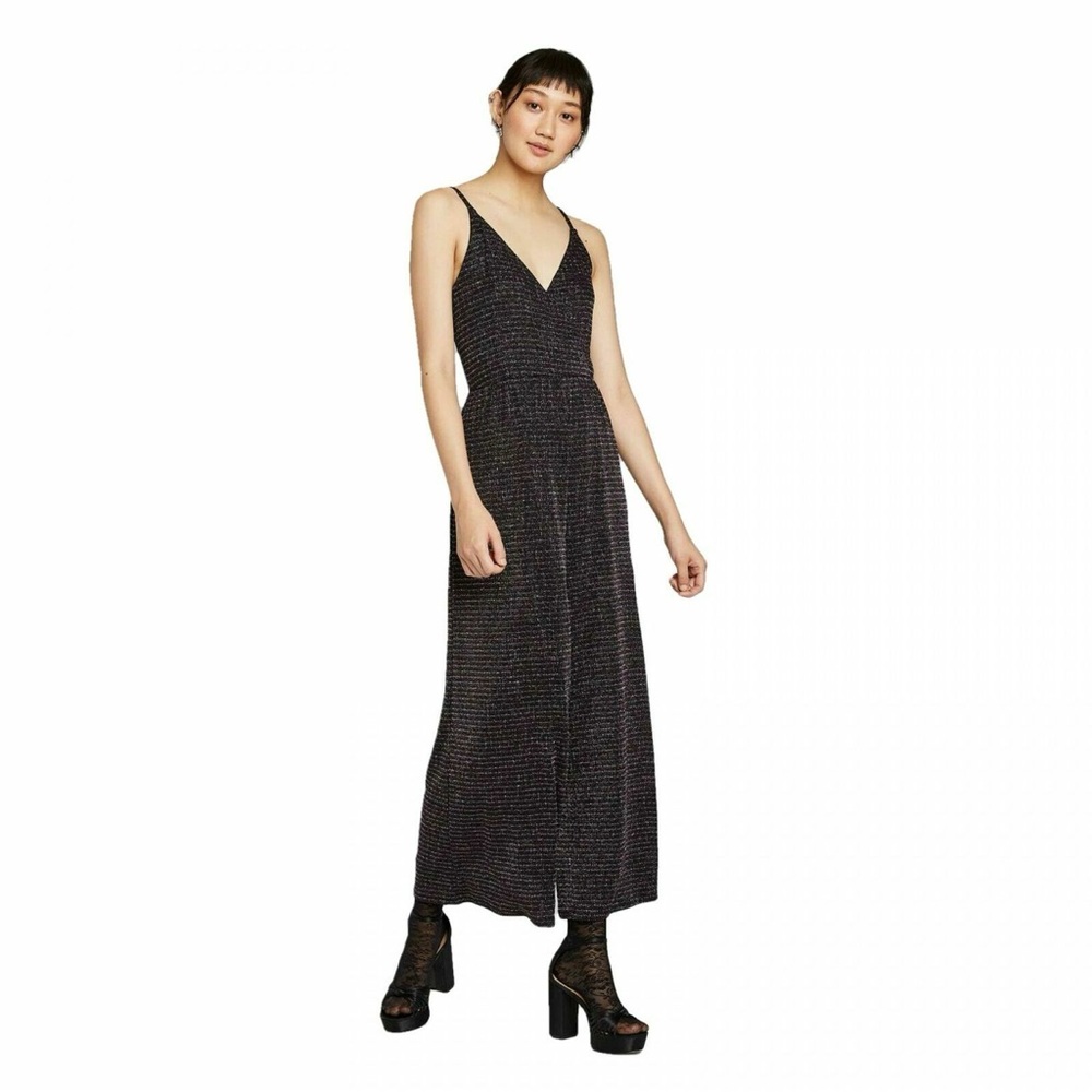 Wild Fable Multicolor Glitter Jumpsuit with adjustable straps